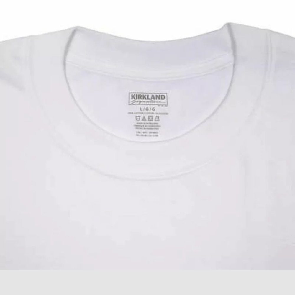 New Kirkland Signature Men’s Crew Neck Tee 6-pack White Color Size XXL XX-LARGE - Picture 2 of 5
